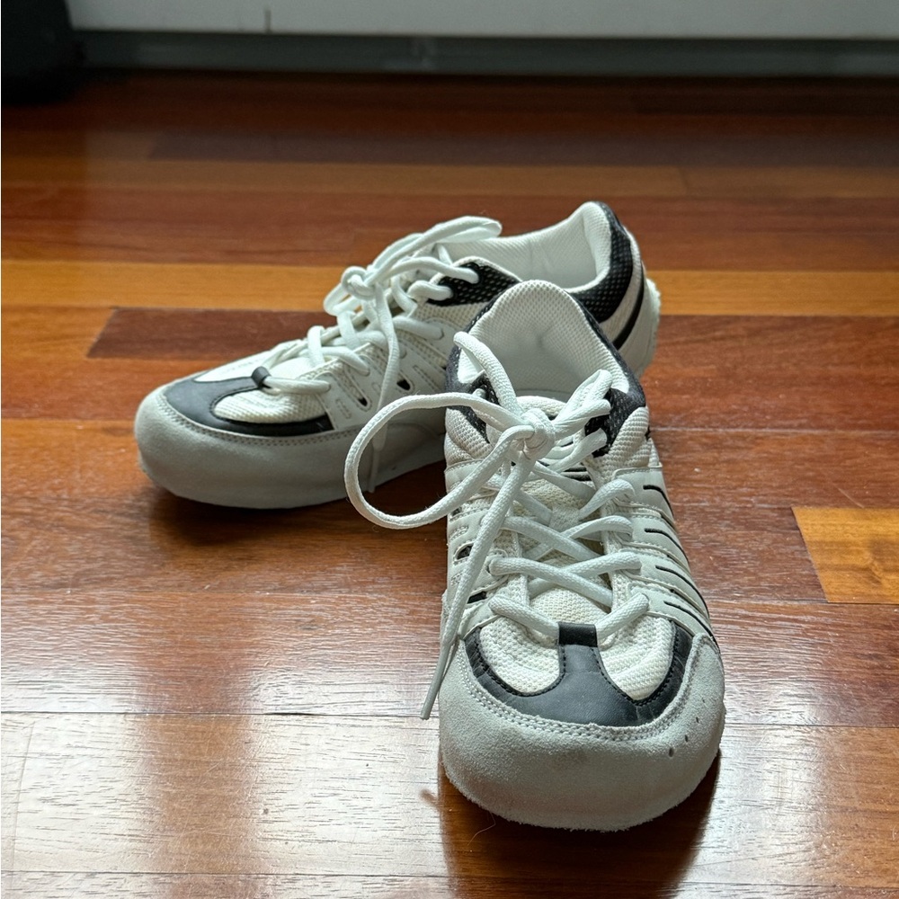 White and Black Athletic Sneakers